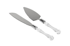 Set corta y sirve torta mango acrilico